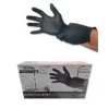 Guantes De Nitrilo 3,5gr Negro Adonays Caja De 100u