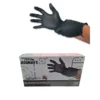 Guantes De Nitrilo 3,5gr Negro Adonays Caja De 100u