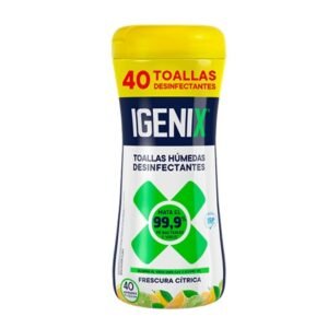 Toallas Húmedas Desinfectantes Igenix Frasco 40 un