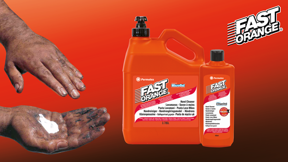 Imagen2 JABON MECANICO LIMPIA MANOS FAST ORANGE 3.78 LTS